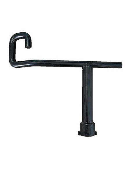Chiave a tubo per apertura chiusino triangolare.