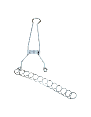 Fascetta a cavalletta per l'ancoraggio dei cavi.