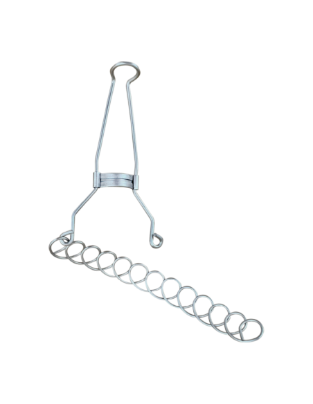 Fascetta a cavalletta per l'ancoraggio dei cavi.