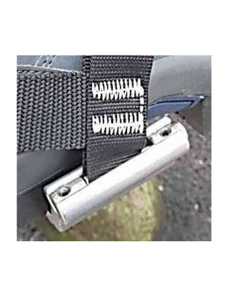 Coppia cinghie per ramponi monta palo in acciaio.