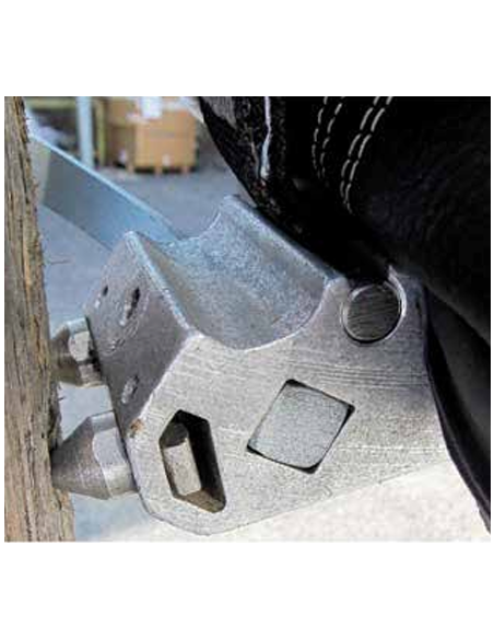 Coppia cinghie per ramponi monta palo in acciaio.