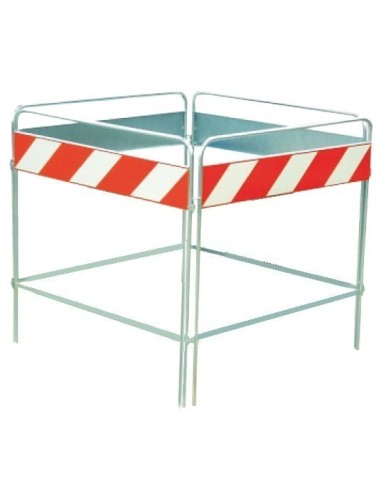 Quadrilatero per chiusini. Cavalletto transenna  ripiegabile.