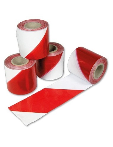 Nastro segnaletico bianco rosso.
